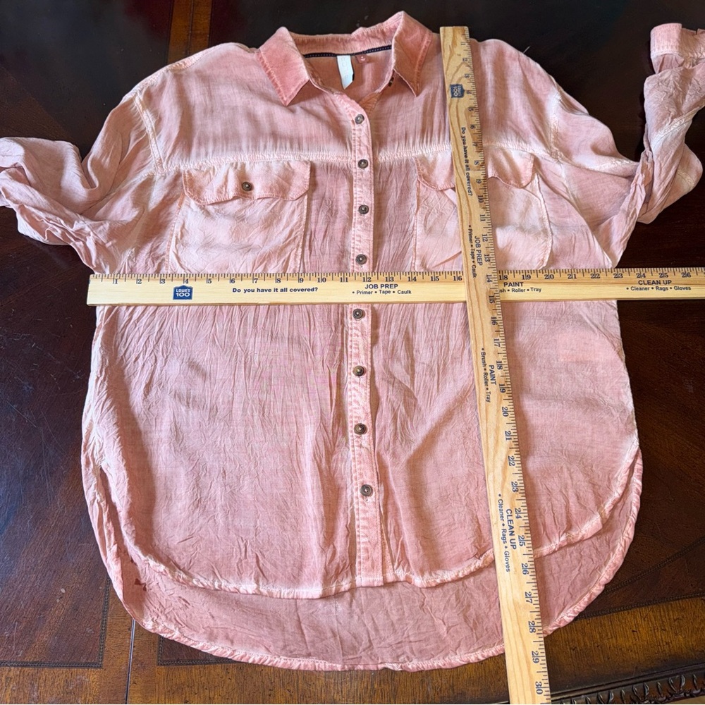 Pilcro Anthropologie Top Womens Medium Long Sleeve Button Up Rust - Picture 9 of 9